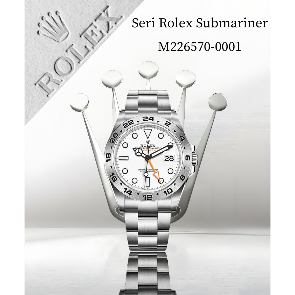 【100% ASLI】Jam tangan ROLEX pria Rolex Penjelajah Jam tangan m226570-0001 Automatic 18K 41mm