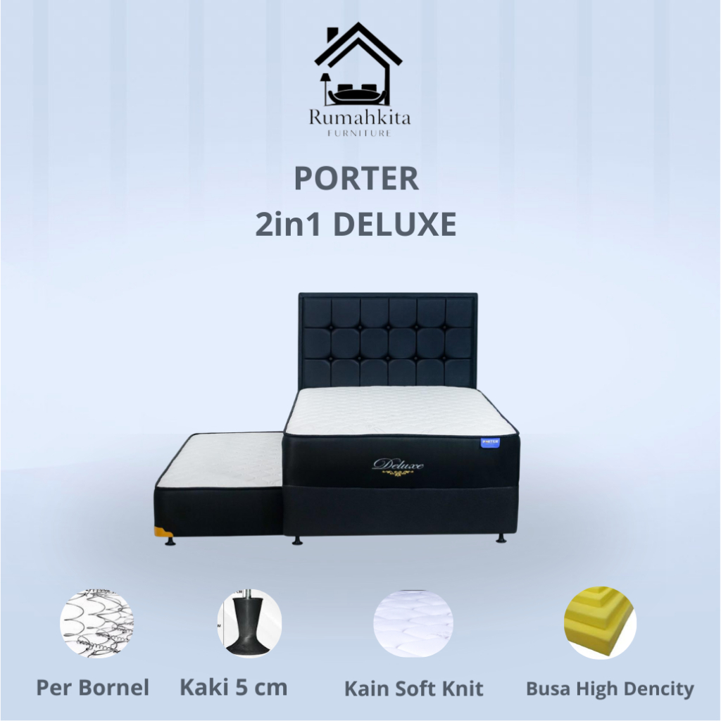 Springbed Anak 2in1//Matras Anak/Kasur Anak/Ranjang Anak PORTER DELUXE
