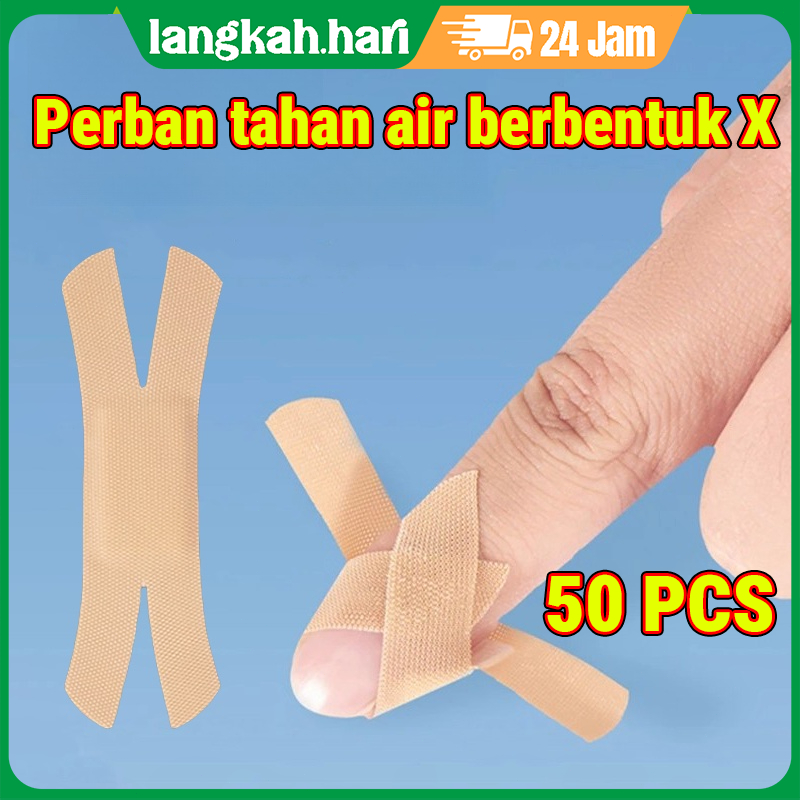 Plester luka khusus berbentuk X, plester sendi, plester ujung jari, plester tahan air, elastis tingg