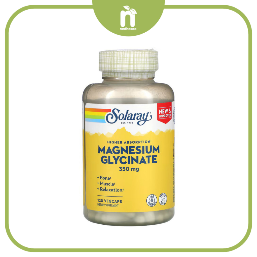 Solaray High Absorption Magnesium Glycinate | Suplemen Magnesium