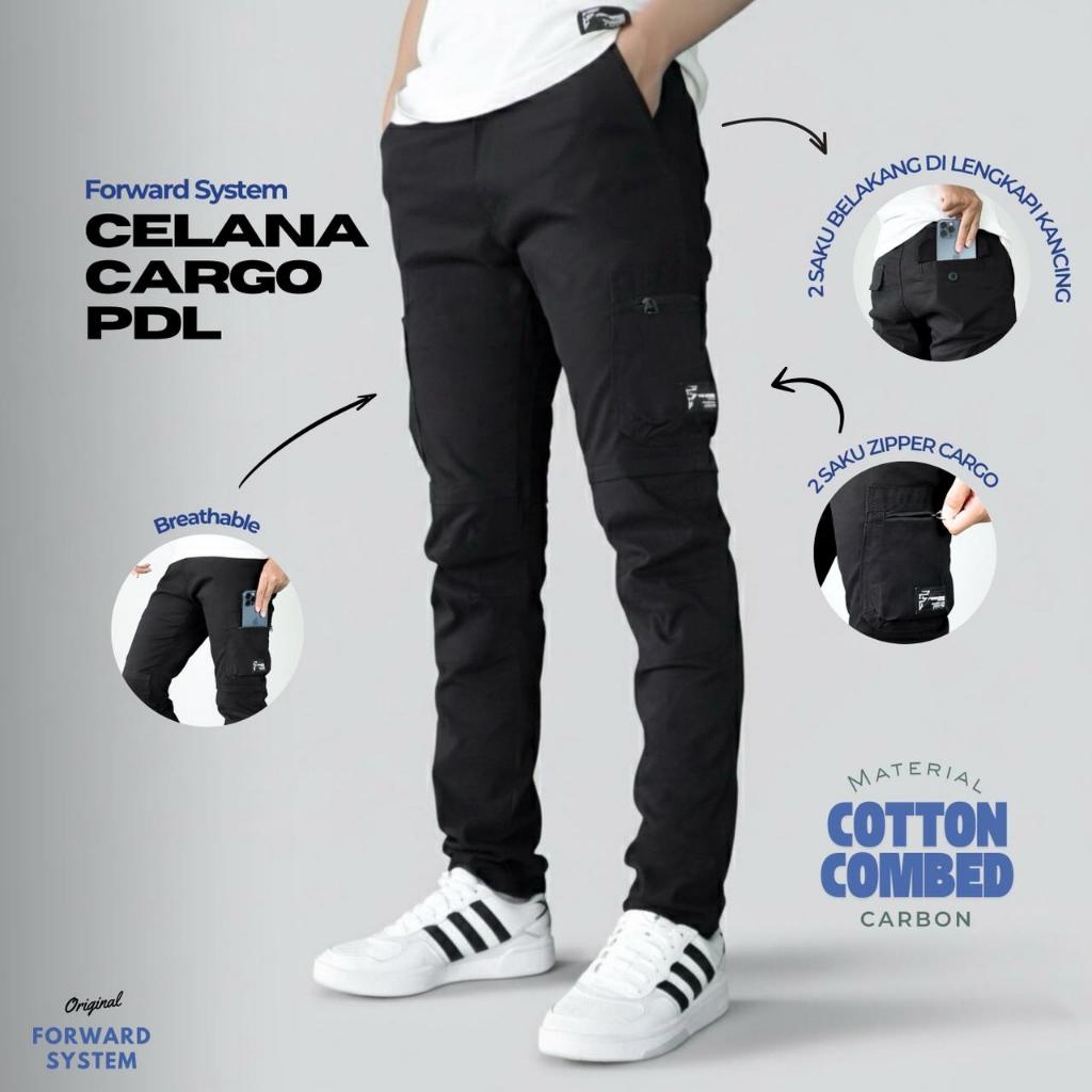 Celana Cargo Pdl Gunung Outdoor Pria Distro Panjang Forward System Slim Chino Slimfit bahan Carbone 
