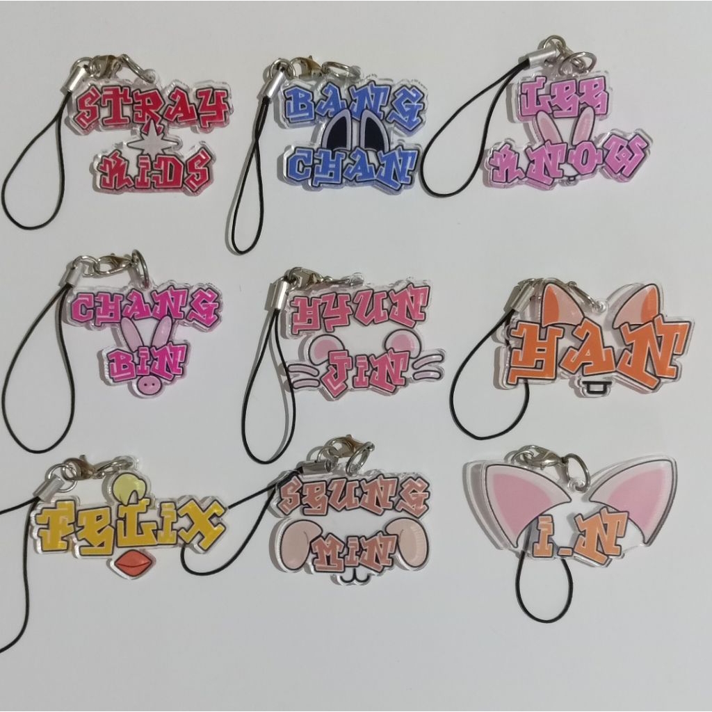Stray Kids SKZ Fanmerch Phone Charm Bang Chan Lee Know Changbin Hyunjin Han Felix Seungmin I.N