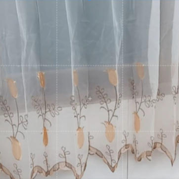 Gorden Vitrase Bordir Plisket Kawat S Ukuran Lebar 50cm 100cm 150cm 200cm 250cm 300cm Dan Tinggi 210