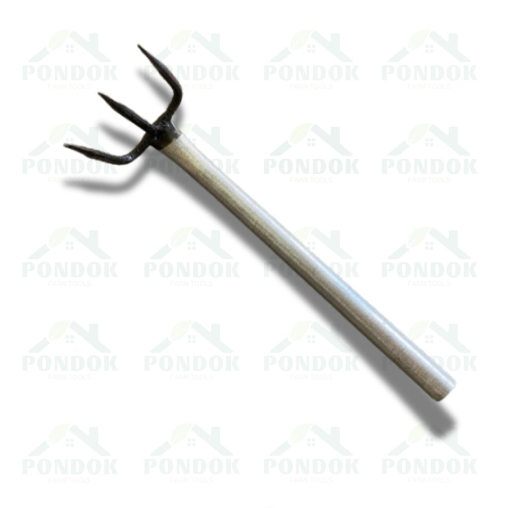 Garukan Sampah Mini Gagang Besi - Garuk Rumput Kecil Serbaguna