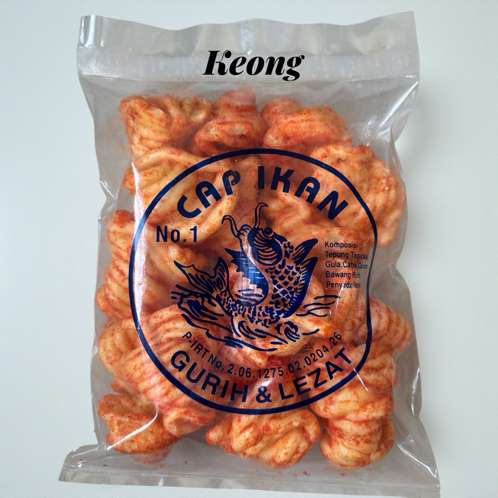 Snack CAP IKAN / Kerupuk Keong Balado / Kerupuk CAP IKAN