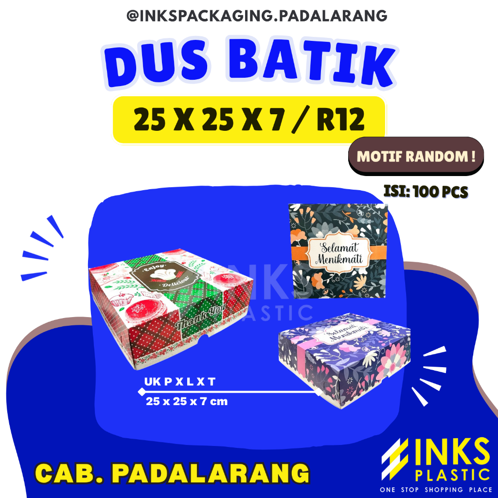 DUS SNACK MOTIF BATIK 25 X 25