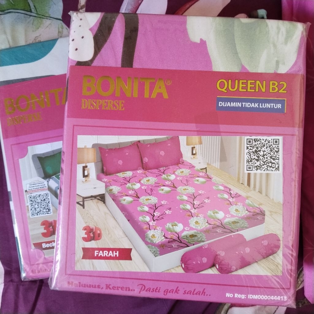 Sprei BONITA QUEEN B2 160x200 Motif 3D FARAH