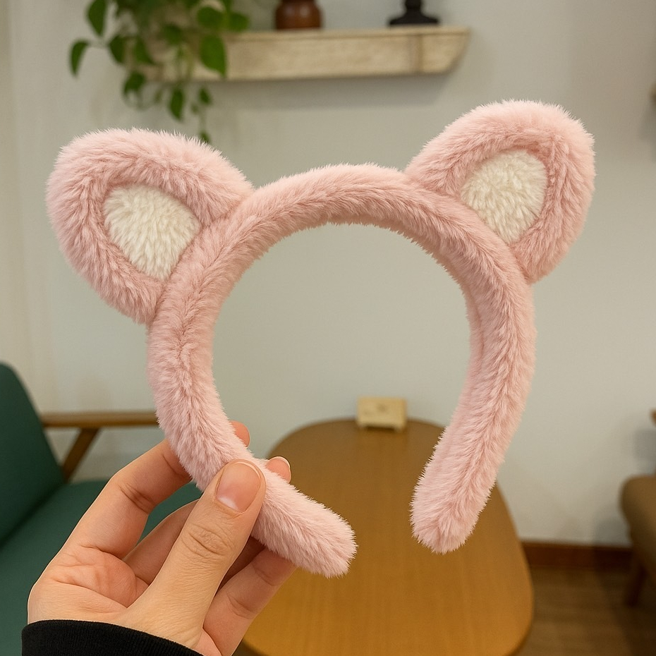 Bando Wanita Bulu Karakter Bear Bando Lotso Bandana Anak dan Dewasa Motif Lucu Aksesoris Rambut Vira