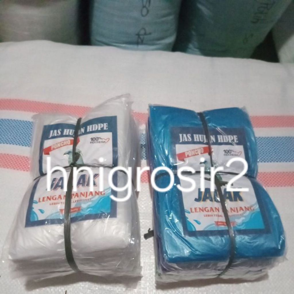 JAS HUJAN PLASTIK PUTIH BENING TRANSPARAN JALAK TEBAL