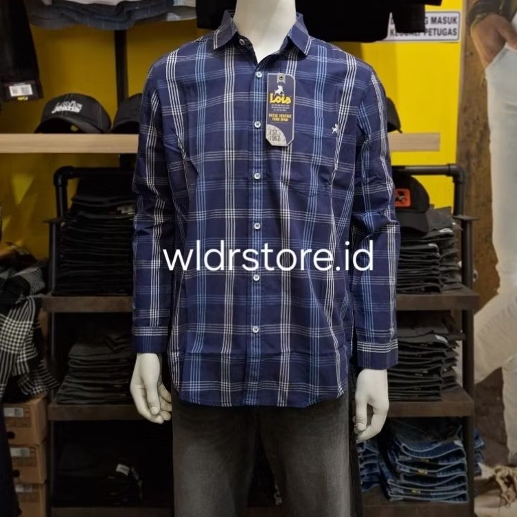 KEMEJA PRIA BRAND LOIS ORIGINAL SLIMFIT 423