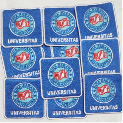 LOGO UNIVERSITAS BSI emblem bordir bsi exclusive (harga per1 pcs)