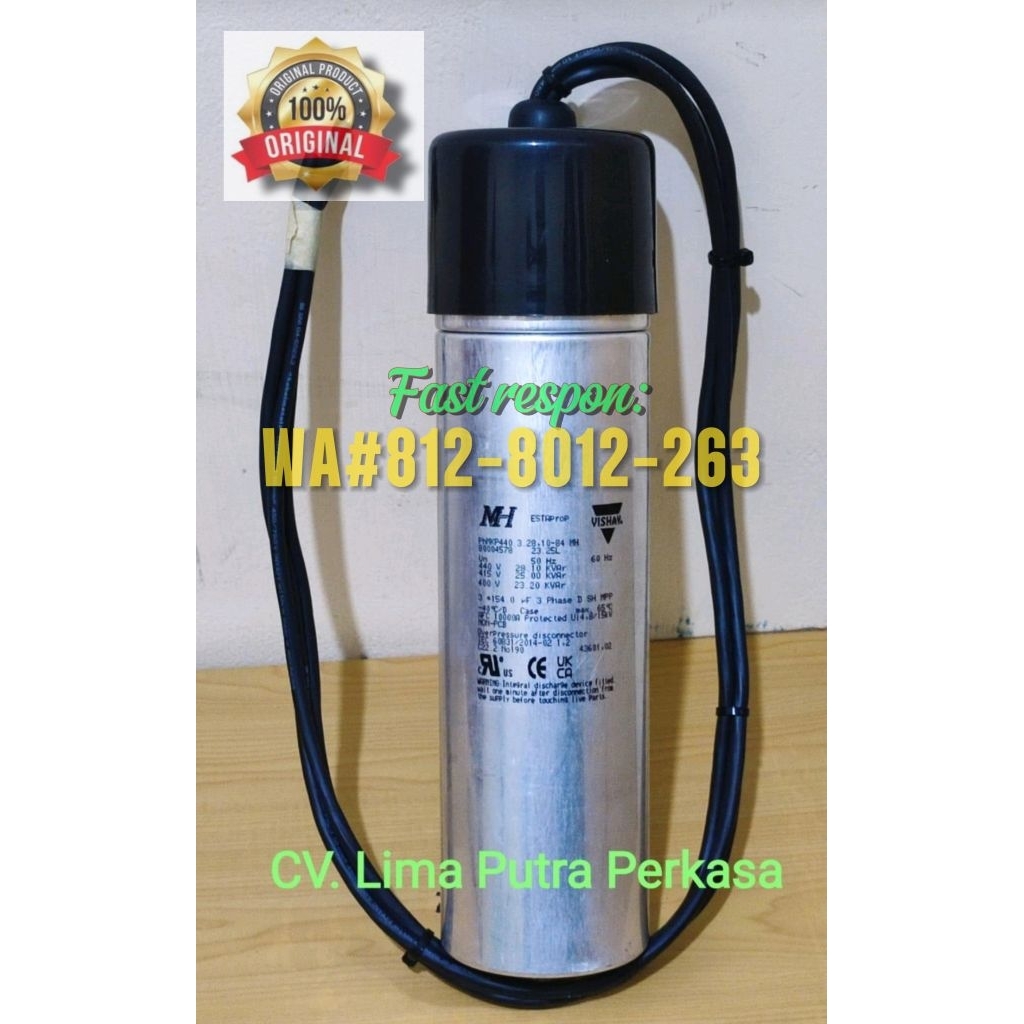 Capasitor / Kapasitor Vishay 25 kVAR 415V - Model Tabung