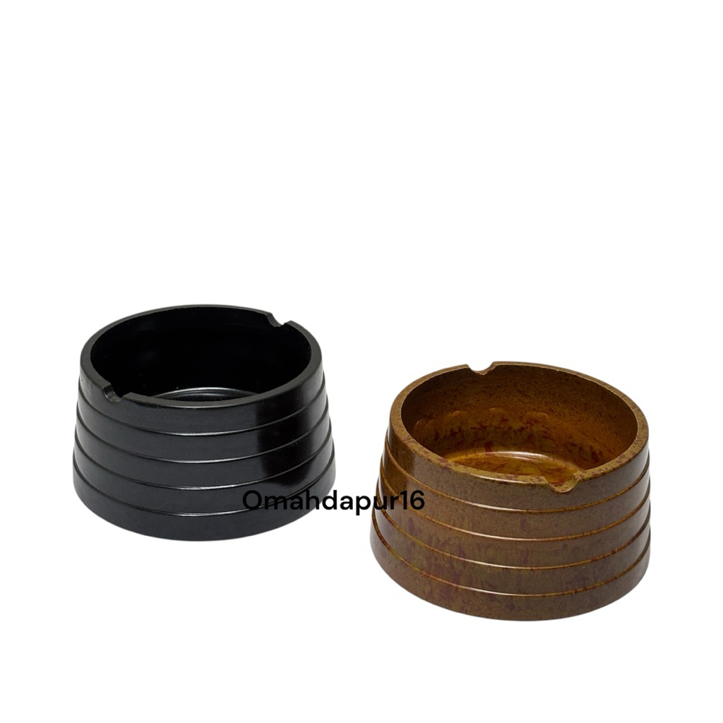 Asbak Rokok Estetik Minimalis Motif Kayu Hitam Brown | Asbak Rokok Aesthetic