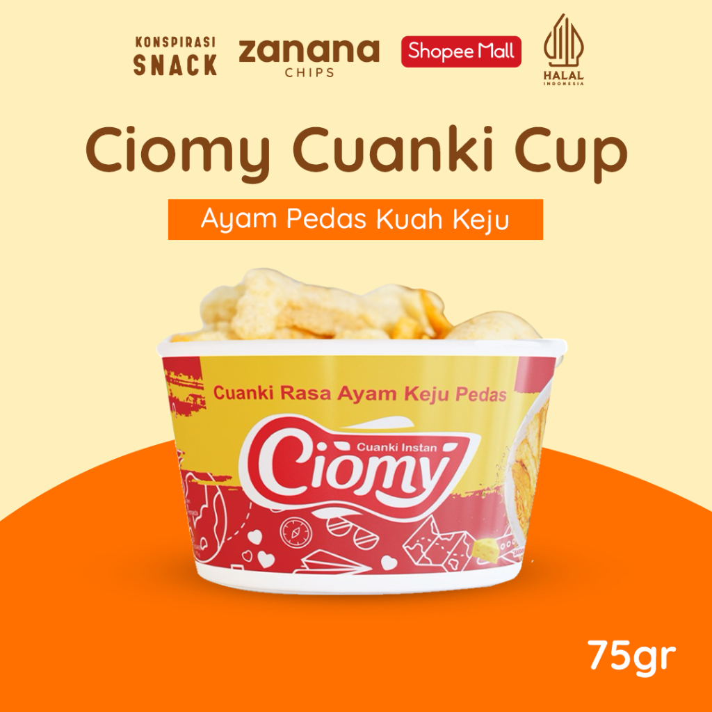 Ciomy Cuanki Cup | Ayam Pedas Kuah Keju 75g