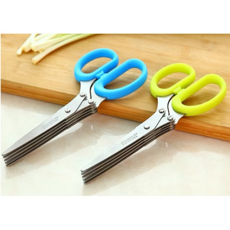 Gunting 5 Lapis / Gunting Daun Bawang Gunting Sayur Dapur/ Gunting sayuran 5 layer