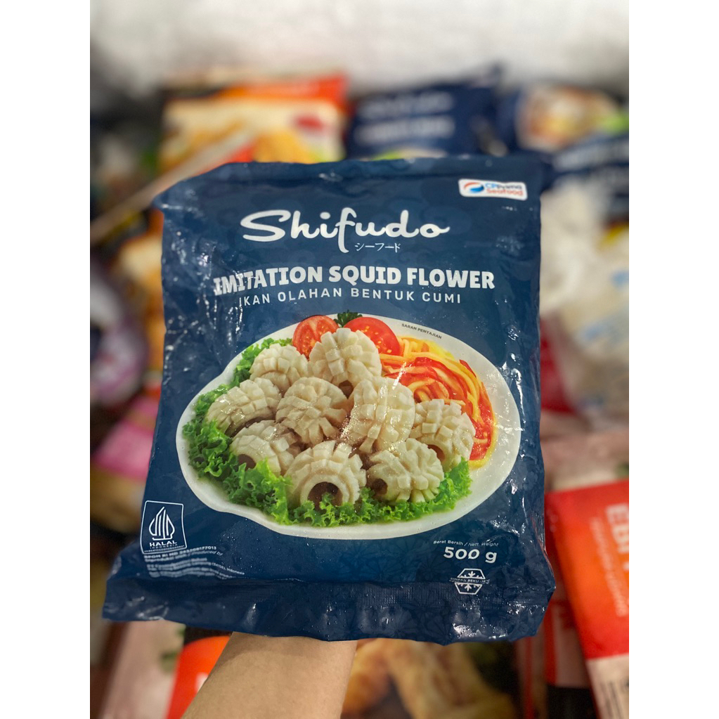 SHIFUDO ikan olahan bentuk cumi 500gr / seafood frozen