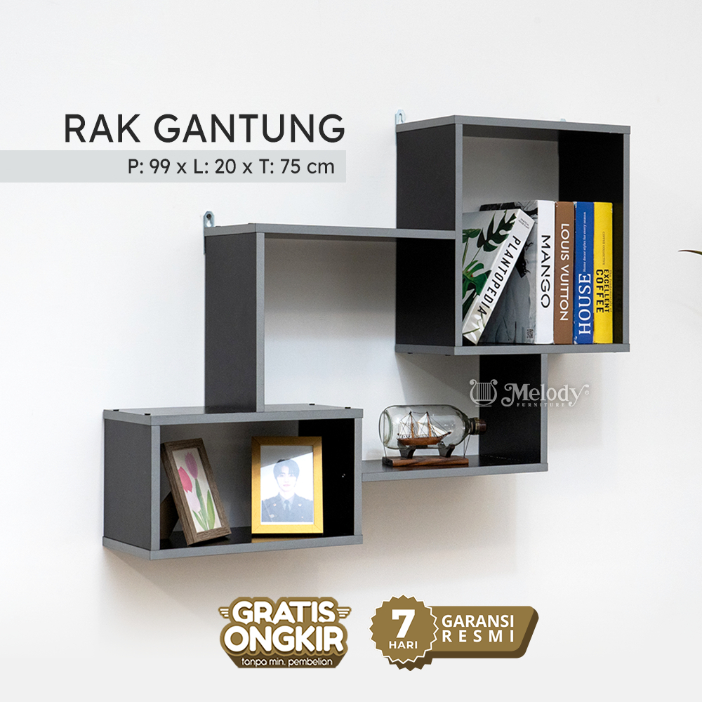 Melody Furniture - Rak Gantung Rak Hias Rak Dinding