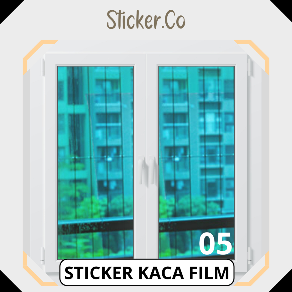 Sticker.Co Sticker Kaca Film Biru Berlian Ukuran 60cm / 90cm x 2m / 3m