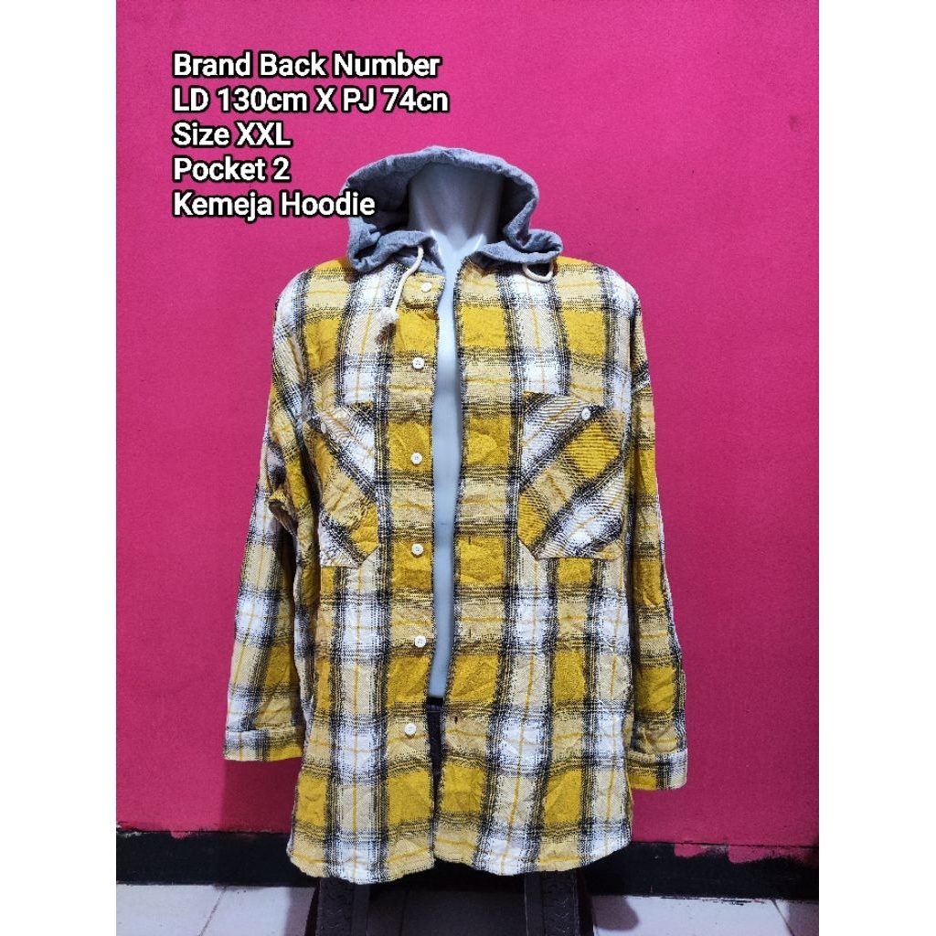 Kemeja Heavy Flanel Cowok ada Hoodie Preloved