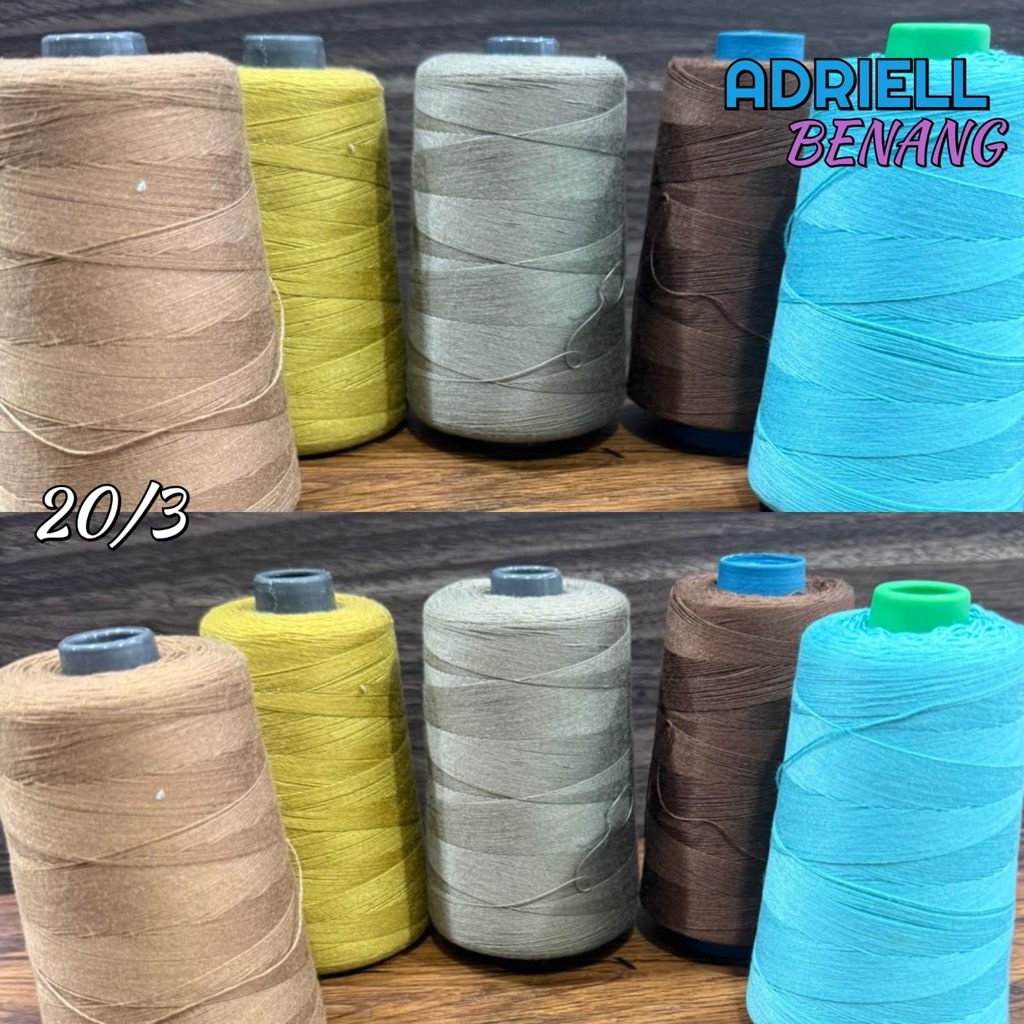 benang jahit jeans levis ukuran 20/3 panjang 2000m harga satuan