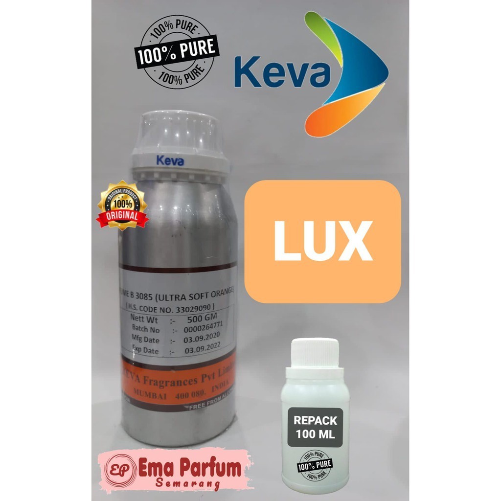 ( 100 GRAM ) Ultra soft Orange (Lux) Kemasan Repack By Keva, Bibit Parfum Repack Di Jamin Murni 100%