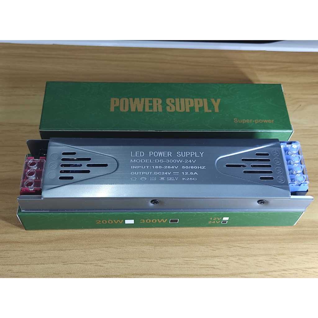SLIM POWER SUPPLY LED 24V 12.5A 300WATT / LED POWER SUPPLY 24V 12.5A 300WATT