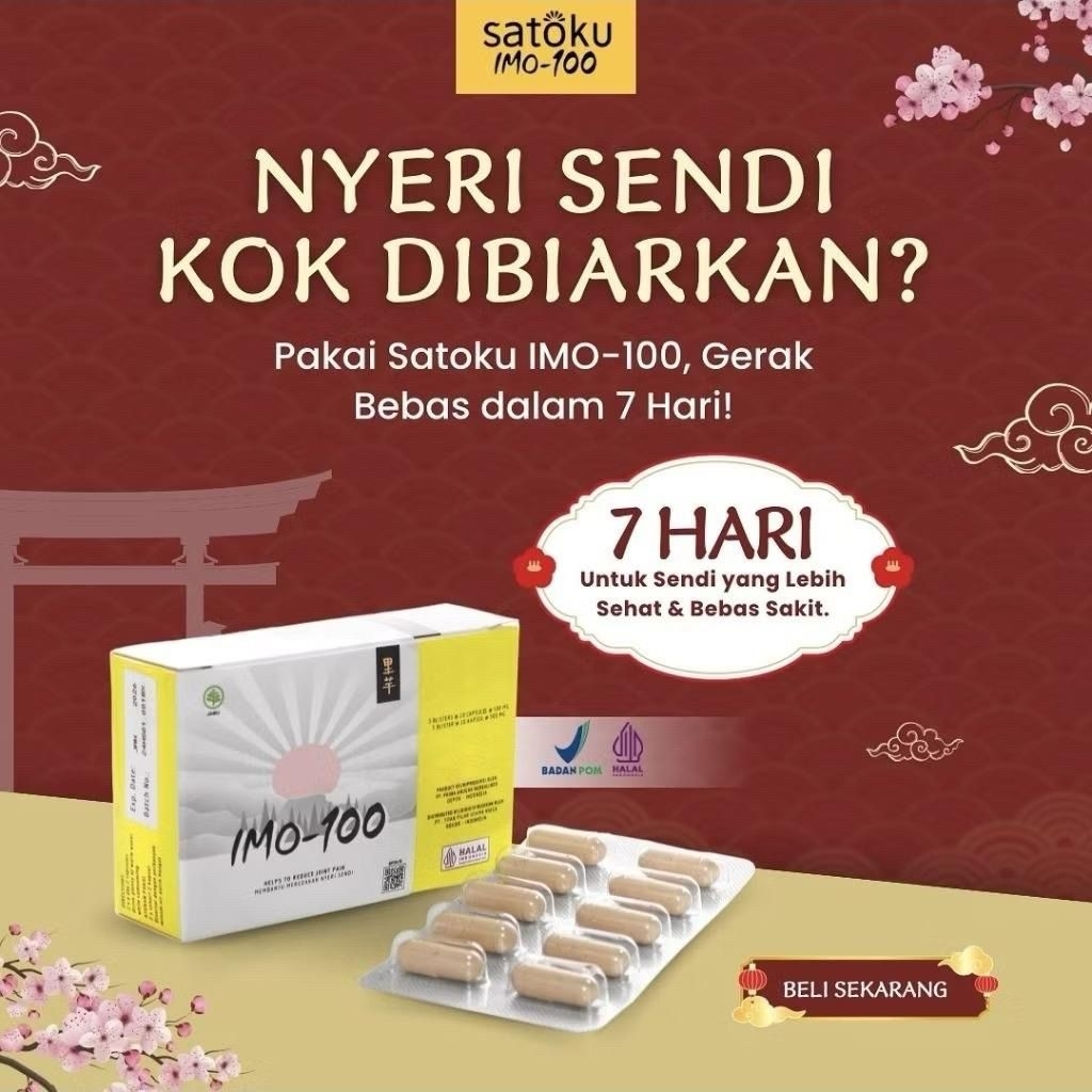 Satoku Imo 100 asli original suplemen nyeri sendi jepang terbaik