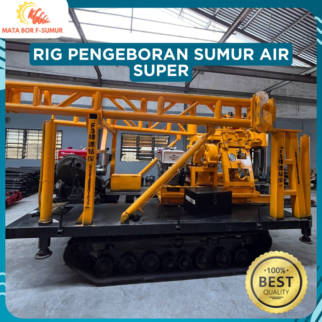 Mesin Bor Sumur Hidrolik GK-200 Crawler 8 Roda - 200 Meter Diesel 20HP Tenaga Kuat