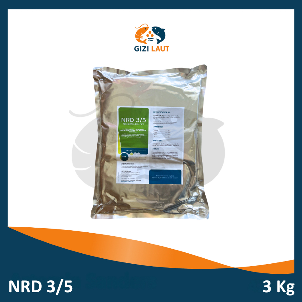 PELET NRD 3/5 300 - 500 Mikron Pakan Burayak Cupang dan Guppy 3kg | NRD 3/5 3kg