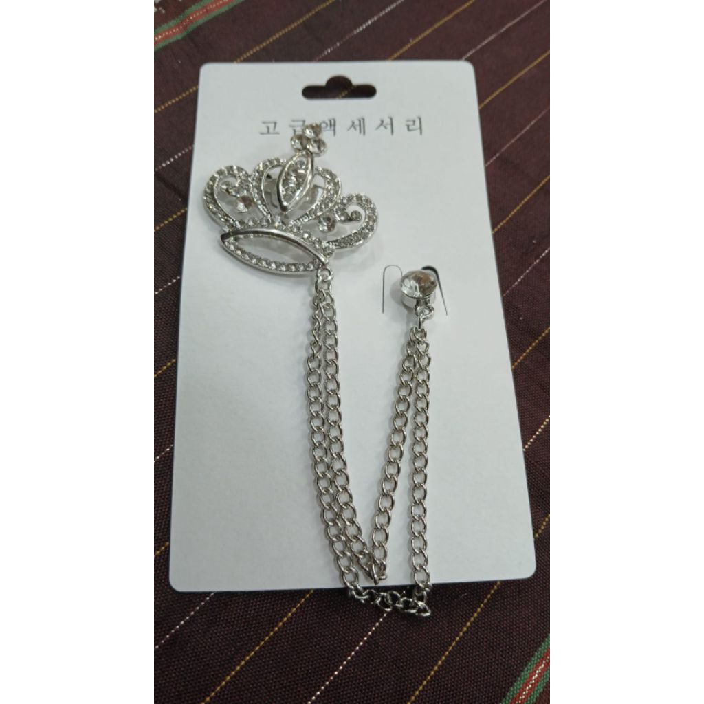 bros klip pin classic motif mahkota