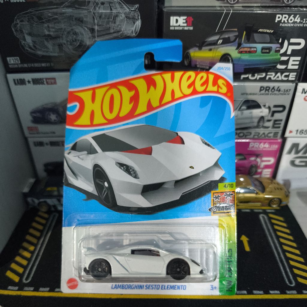 Hot wheels Lambo Sesto Elemento Putih