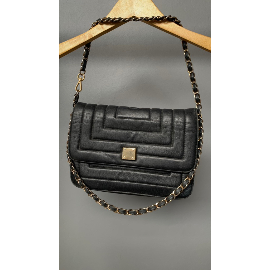 tas kondangan kulit asli Boogo Original warna hitam