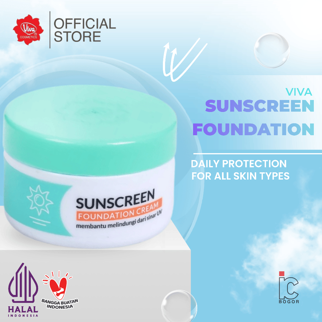 Viva Sunscreen Foundation - Tabir surya melindungi kulit dari sinar matahari
