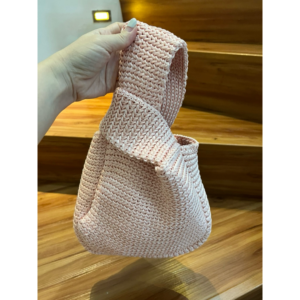 Tas rajut korean pink