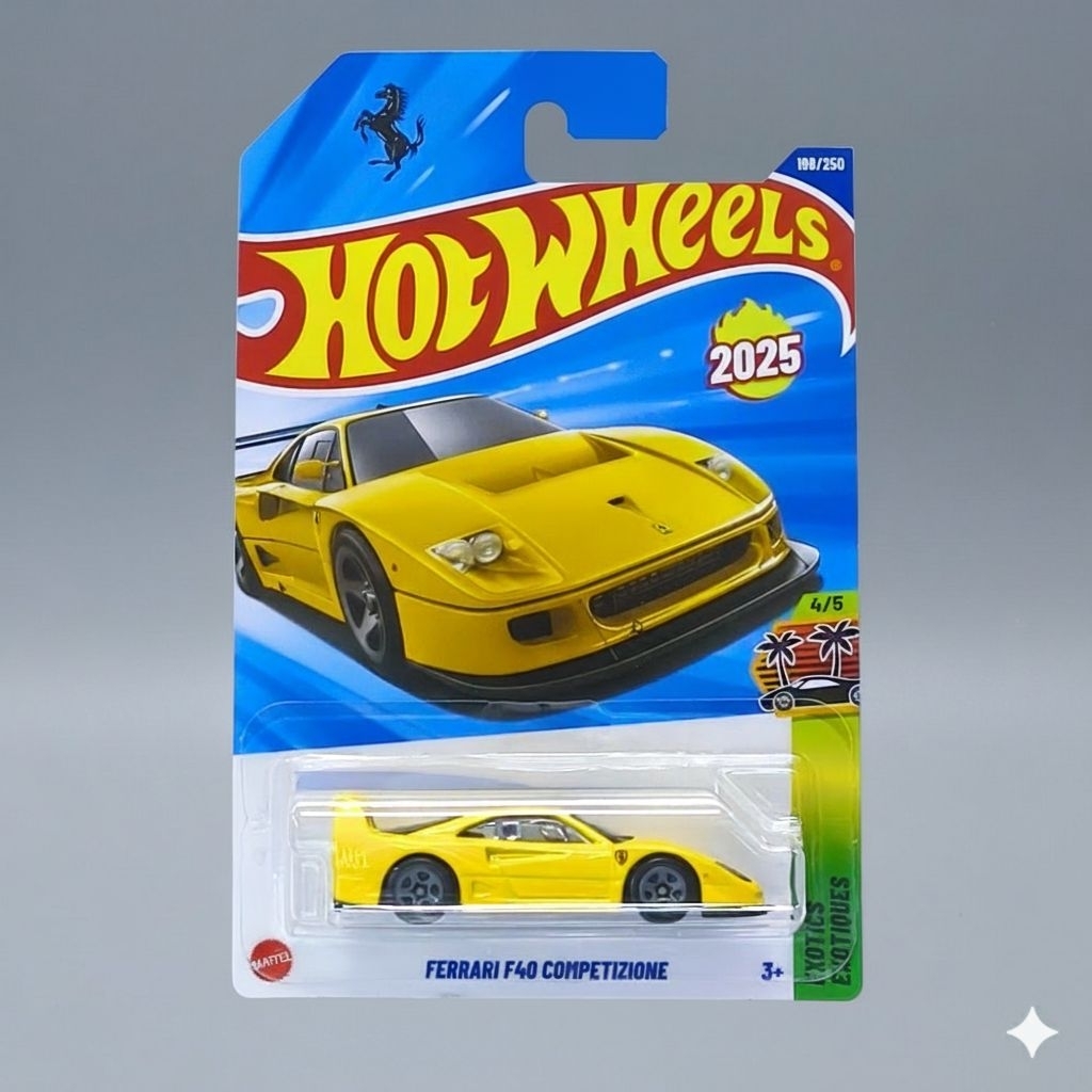 FERRARI F40 COMPETIZIONE KUNING - Hotwheels - Hot wheels - Hotwheel - Hot wheel - Diecast