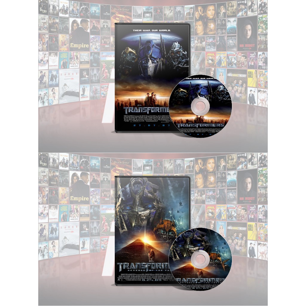 DVD Transformers (2007) + DVD Transformers Revenge Of The Fallen (2009)