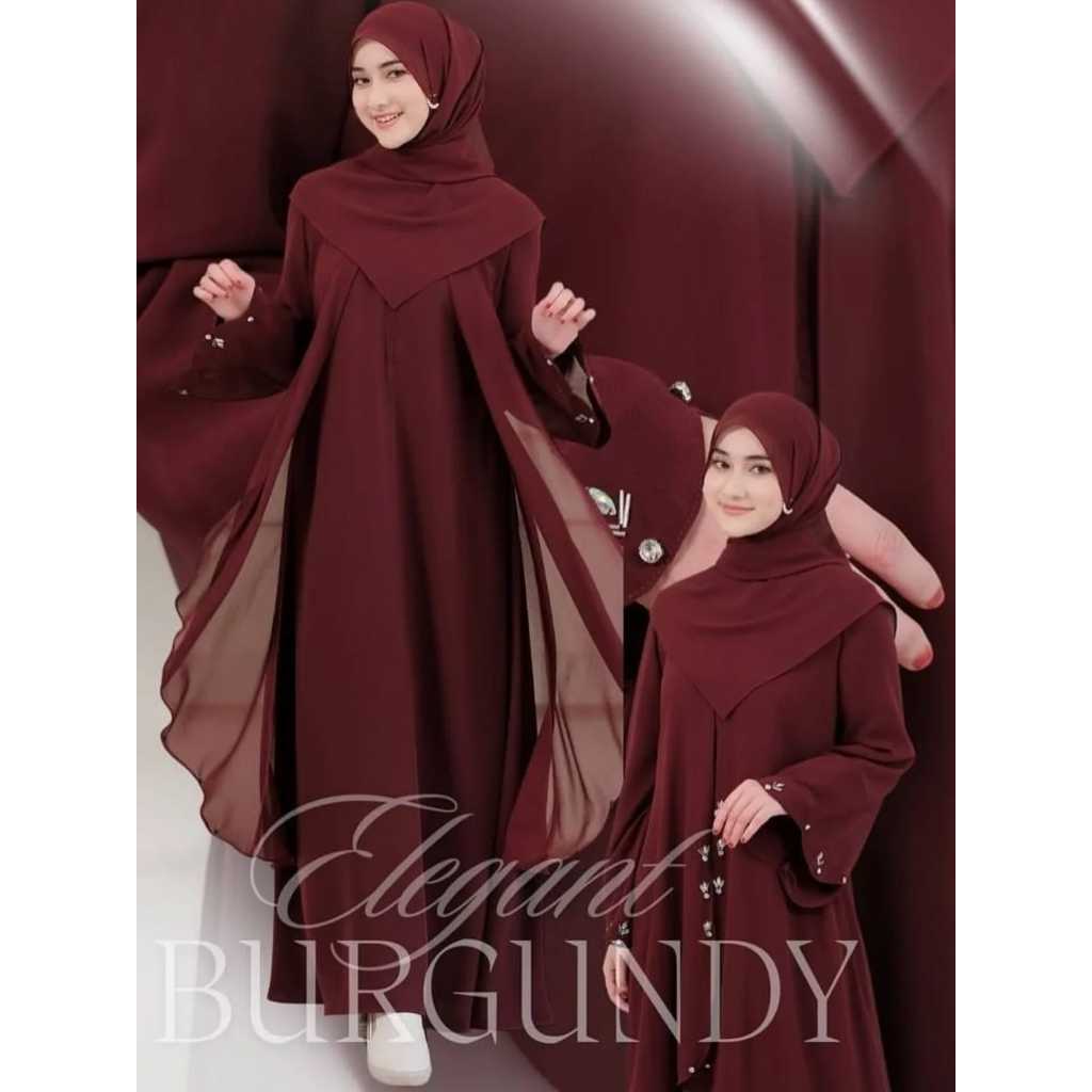 Gamis Shalsa Abaya Ceruty Payet Mutiara Premium