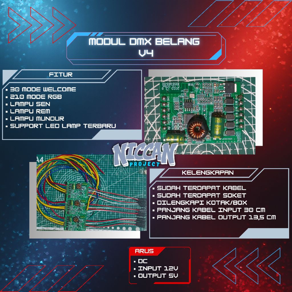 MODUL DMX V4 BELANG TERBARU BISA SETTING KUNCIN