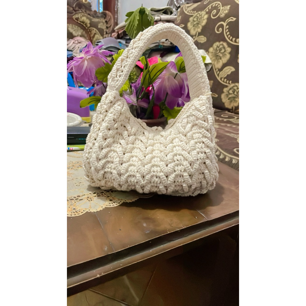 tas rajut handmade motif miumiu