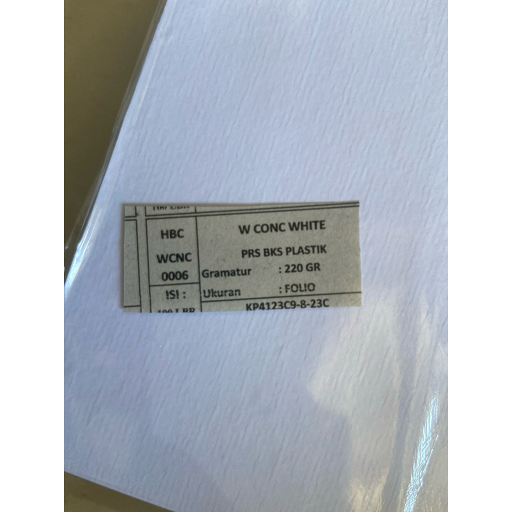 kertas concorde art paper putih 220 gr Folio