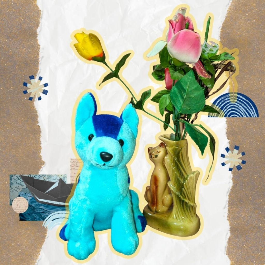 Boneka Husky Biru // Blue Husky Doll