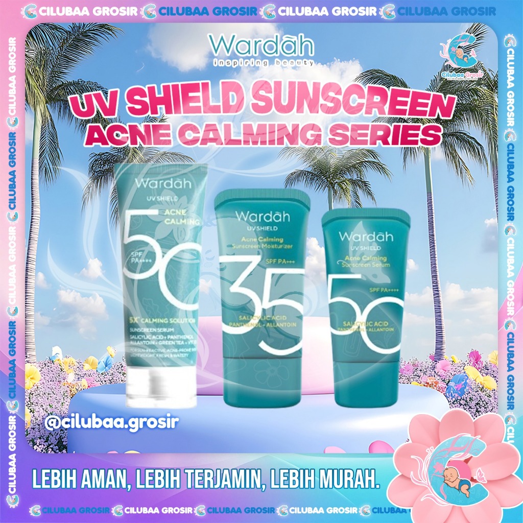 WARDAH UV Shield Acne Calming Sunscreen Moisturizer Serum SPF 35 & SPF 50 PA+++ || Wardah Sunscreen 