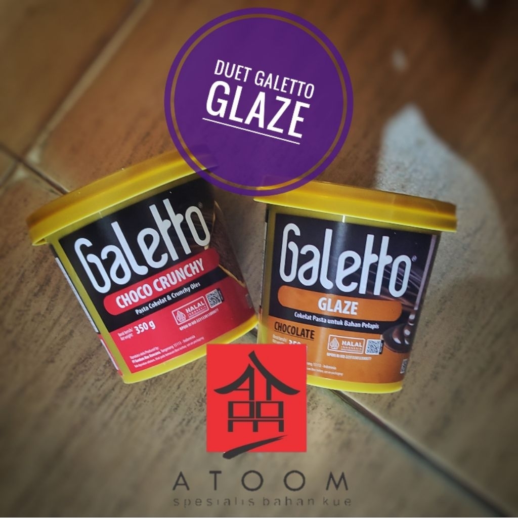 Galetto glaze coklat atau crunchy 350 g