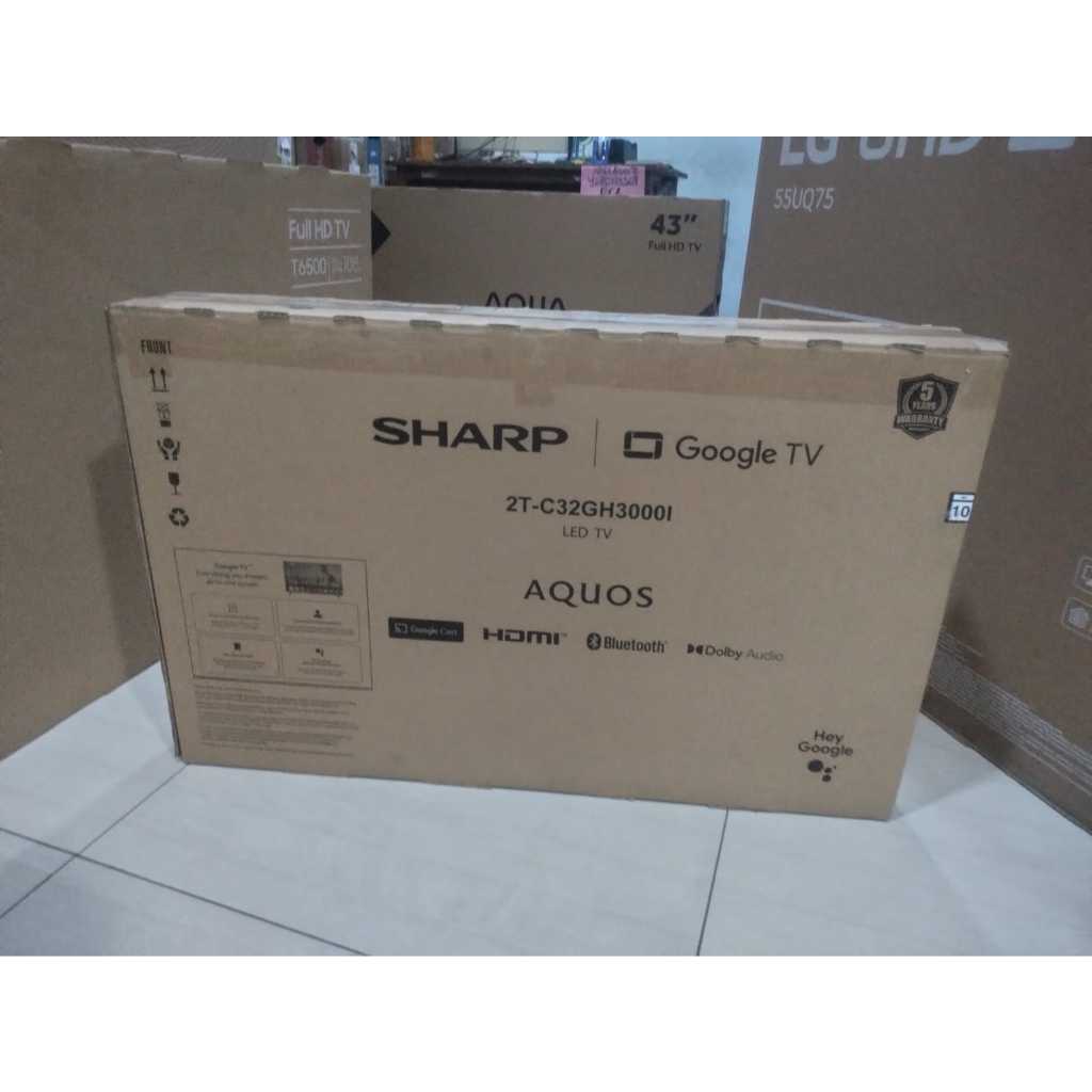 100% BARU TV LED Sharp 2T-C32GH30001 32 Inch Google TV Bluetooht Youtube NetflX Google Play 5678F