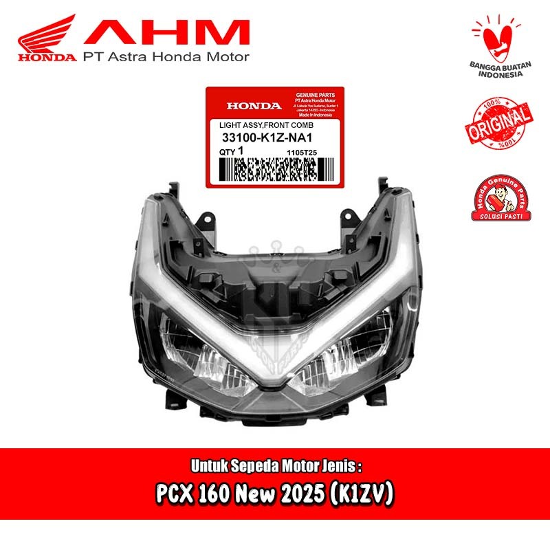 Reflektor Mika Lampu Depan Head Light Honda PCX 160 New 2025 K1ZV Original AHM 33100-K1Z-NA1