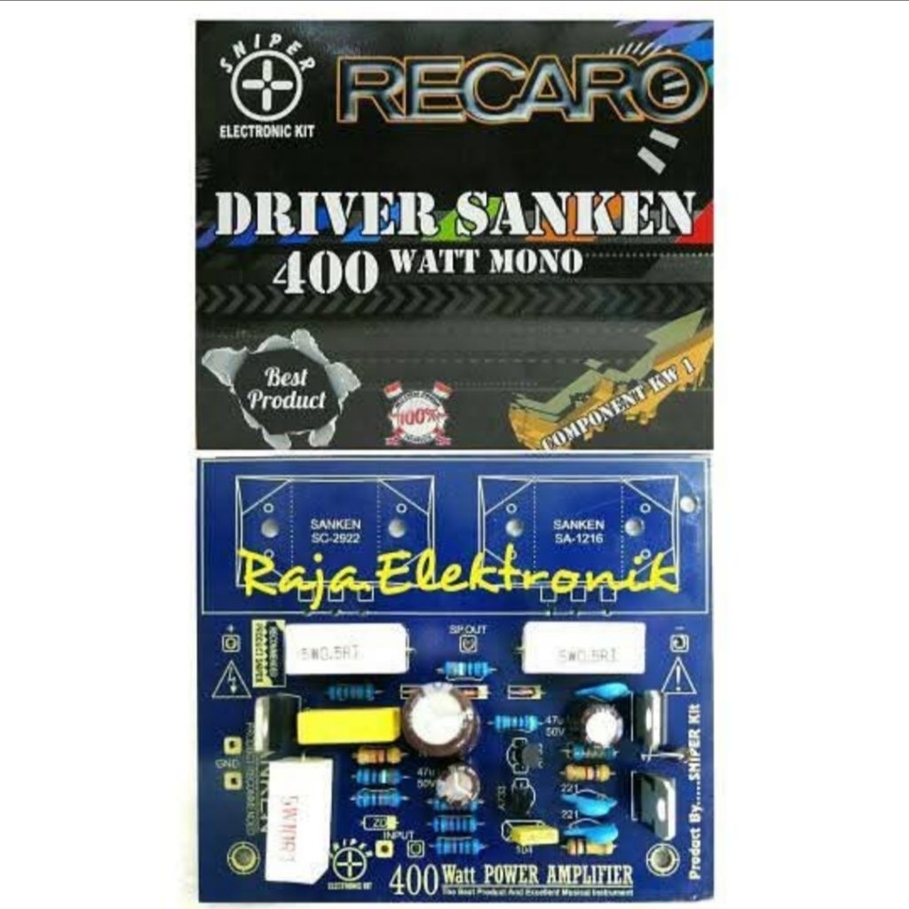 rakitan driver sanken RECARO 400W MONO kit driver sanken mono power sanken power ampli sanken BME sn