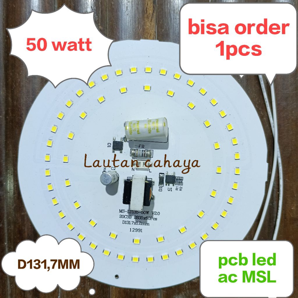 PCB LED AC MSL 50WATT / MESIN LAMPU LED