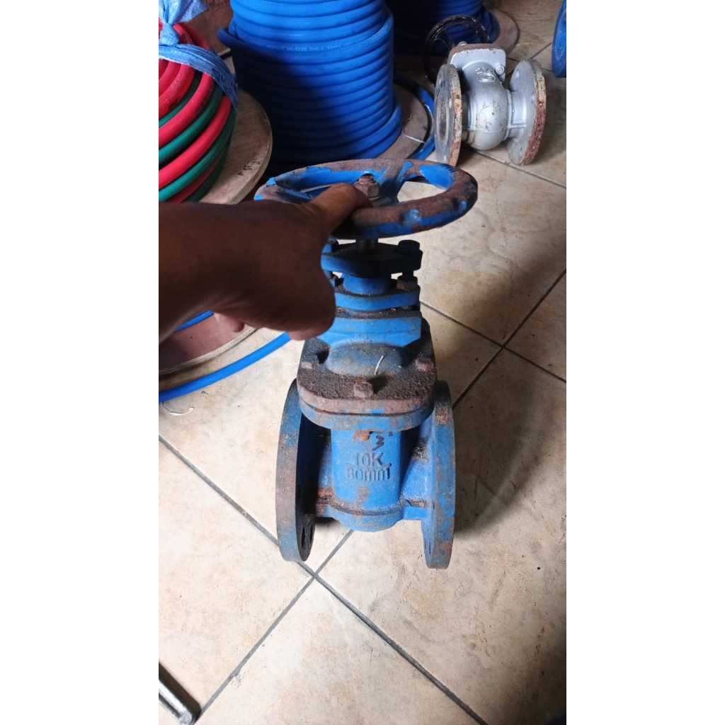 Gate valve model flange 3"/gate valve cast iron/stop kran minyak model putar 3"