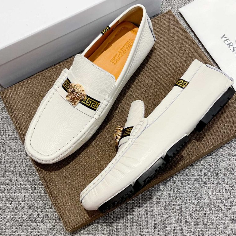 VERSACE Slip-On outdoor Fashion Casual Sepatu Pria Sneakers Shoes loafer kulit Comfortable Breathabl