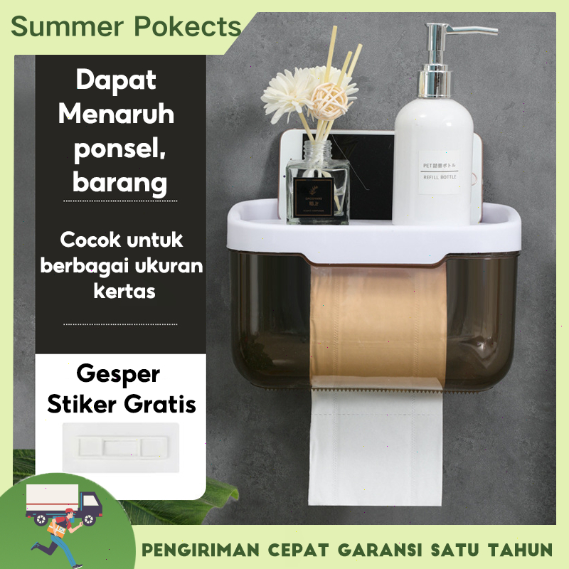 Tempat Tissue Toilet Tempel Kamar Mandi Toilet Kotak Tisu WC Tempel Tissue Box Kamar Mandi/Tempat Ti